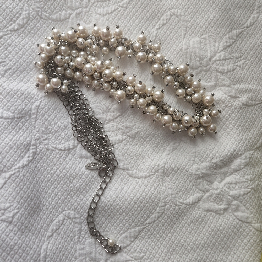 Elegant Silver and Pearl belt